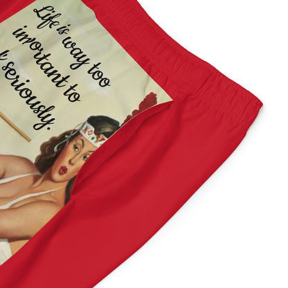 Red Nundo Peacepipe Board Shorts