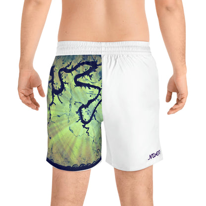 Lake Travis Mid-Length Swim Shorts White