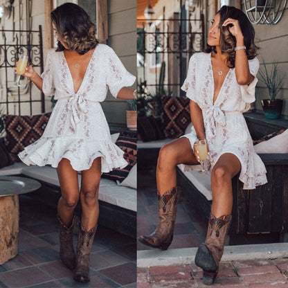 Summer Lacy Lake Dress