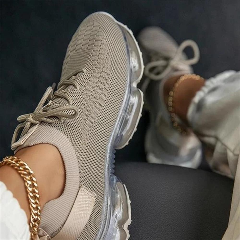 New Stretch Fabric Ladies Breathable Casual Tennis Shoes