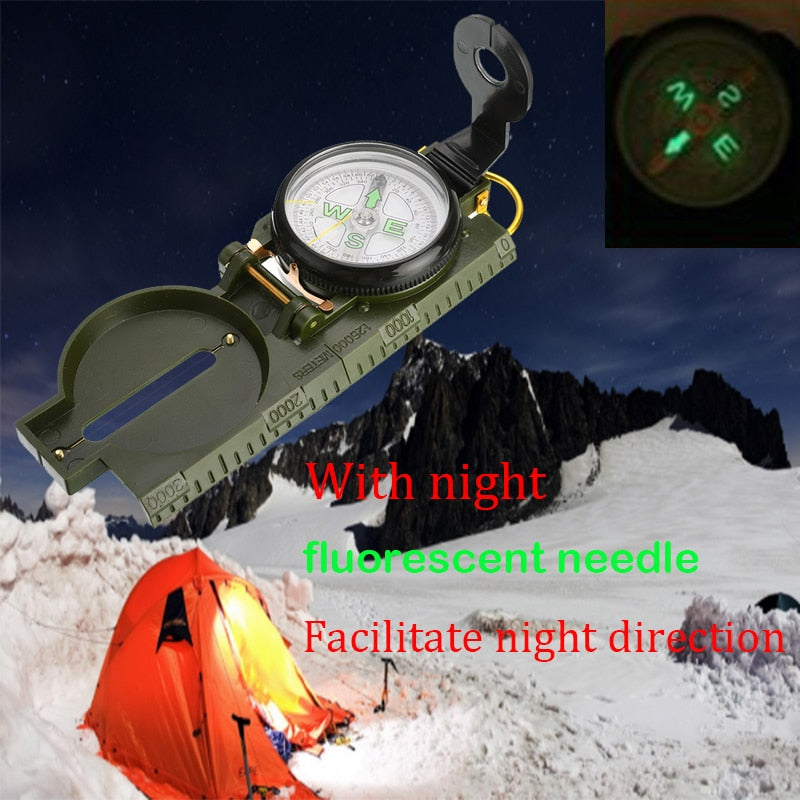 Folding Compass Survival Precise Navigation Expedition Tool