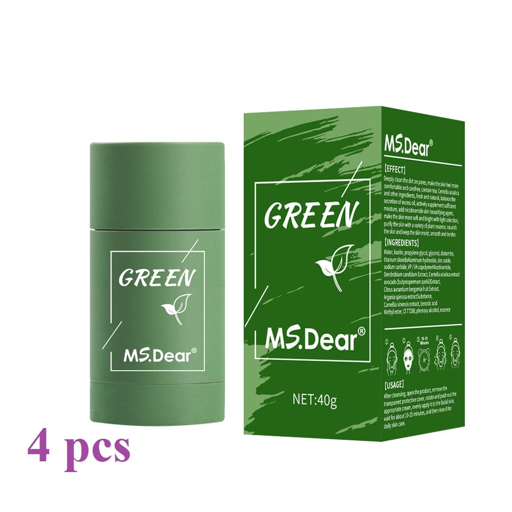 Green Tea Cleansing Purifying Clay Stick Mask Skin Care Anti Acne