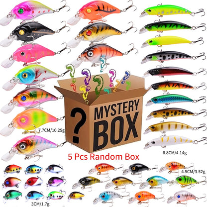 3-10 Pcs of Random Fishing Lure High Quality Swimming Bait Popper Bait Wobble Bait Crankbait Artificial Bait Random Box