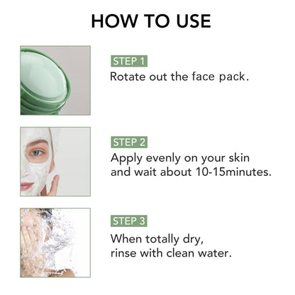 Green Tea Cleansing Purifying Clay Stick Mask Skin Care Anti Acne