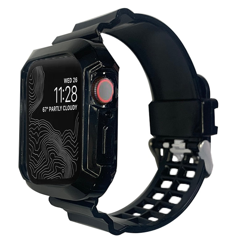 silicone Waterproof Strap for Apple Watch 8