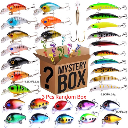 3-10 Pcs of Random Fishing Lure High Quality Swimming Bait Popper Bait Wobble Bait Crankbait Artificial Bait Random Box