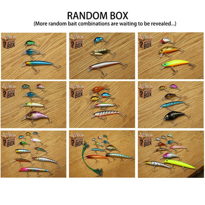 3-10 Pcs of Random Fishing Lure High Quality Swimming Bait Popper Bait Wobble Bait Crankbait Artificial Bait Random Box