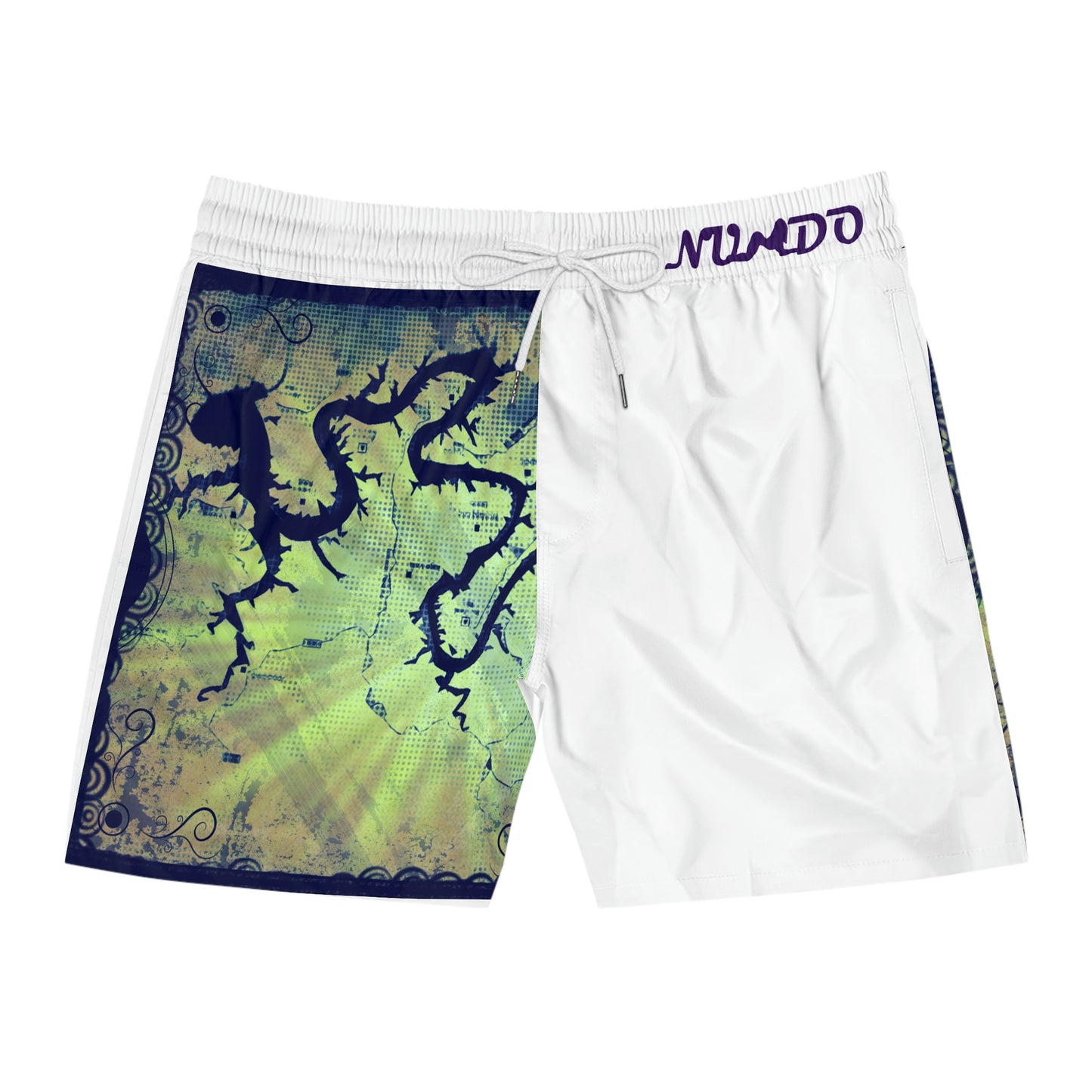 Lake Travis Mid-Length Swim Shorts White