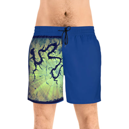 Lake Travis Mid-Length Swim Shorts Blue